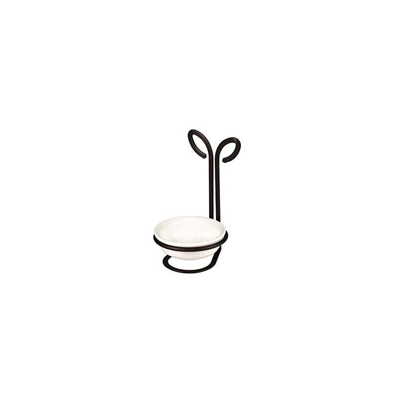 Leaf Ceramic Dish Upright Utensil Holder for Stovetop & Kitchen Organization, Modern Vertical Spoon Rest, Nature-Inspired Kitchen Decor, Bronze