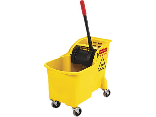Rubbermaid Commercial RCP 7380 YEL Mop Bucket Combination - 7.75 gal - 32.3" x 22.6" x 13.3" - Yellow