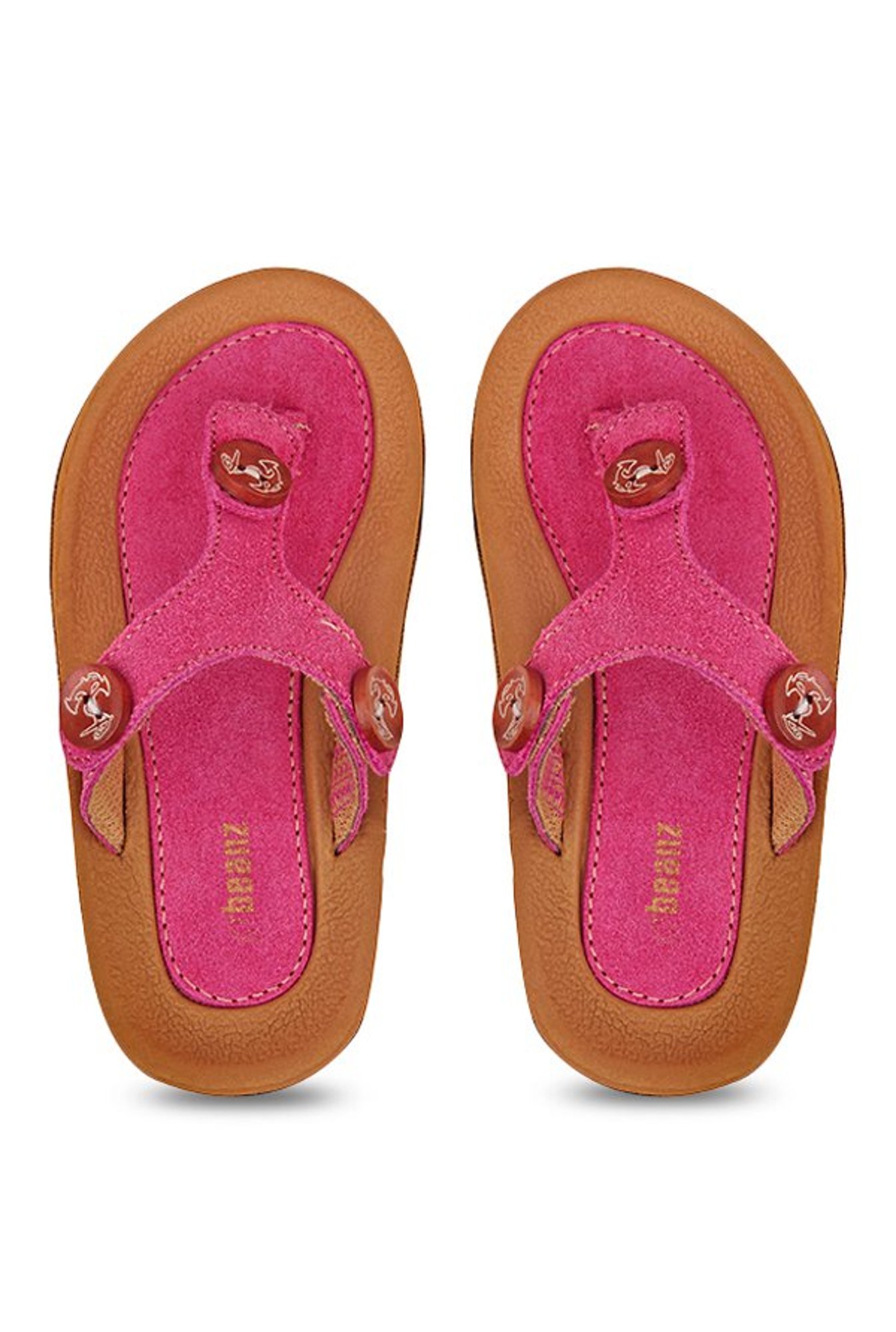 Beanz Kids Cushy Pink T-Strap Sandals