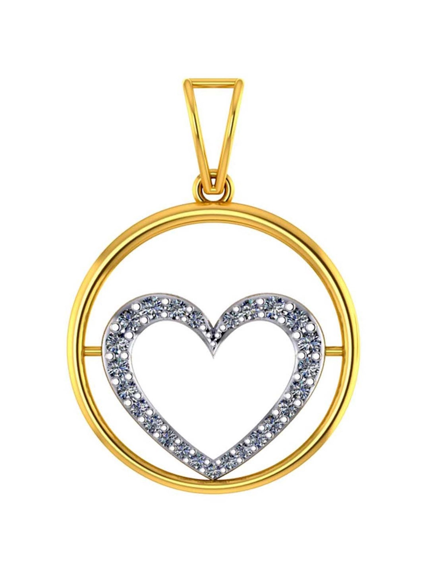 Mia by Tanishq Dual Radiance 18k Gold & Diamond Pendant with Chain