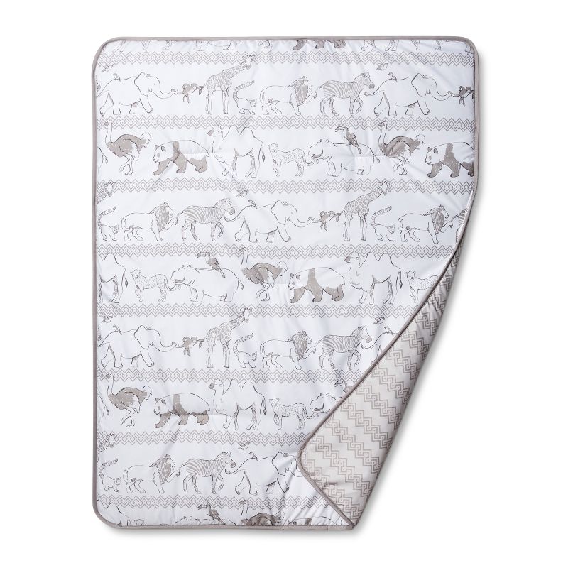 Trend Lab Waverly Baby 5pc Crib Bedding Set Congo Line - Gray