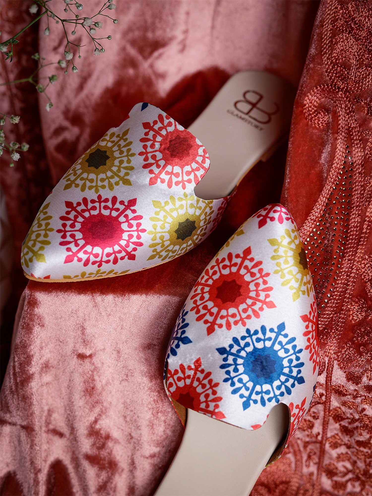 Glam Story Women's Indie Pop Multicolored Mule Shoes