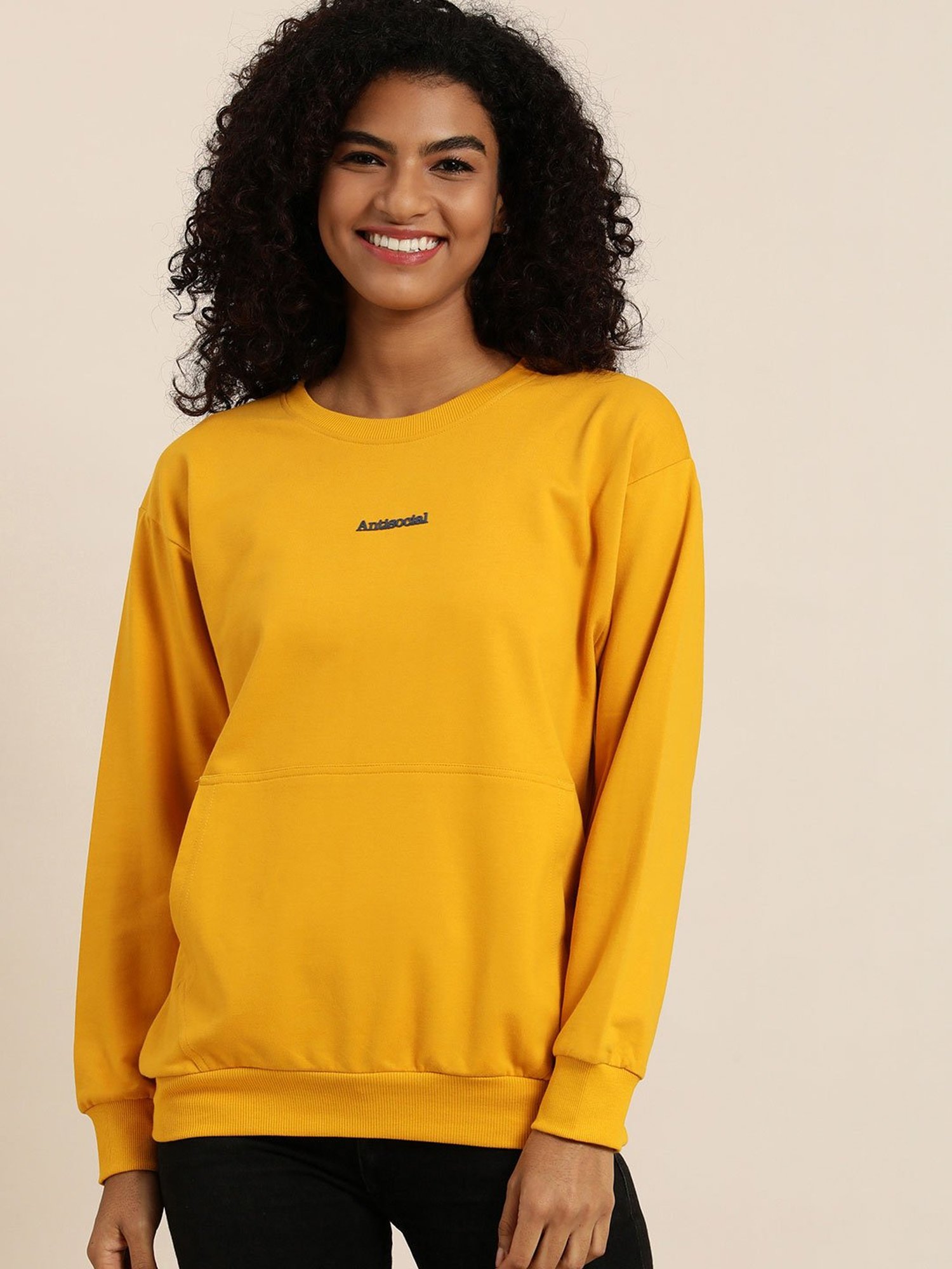 Belle Fille Yellow Patchwork Sweatshirt