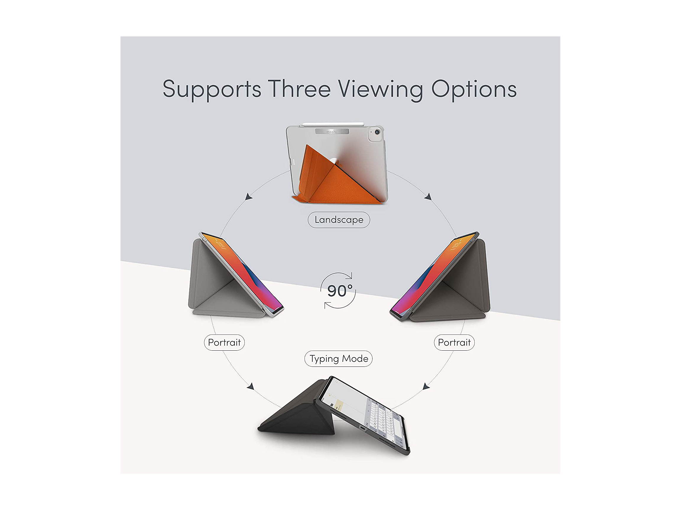 Moshi VersaCover Carry Case for 10.9" Apple iPad Air 4th Gen Tablet 99MO056083