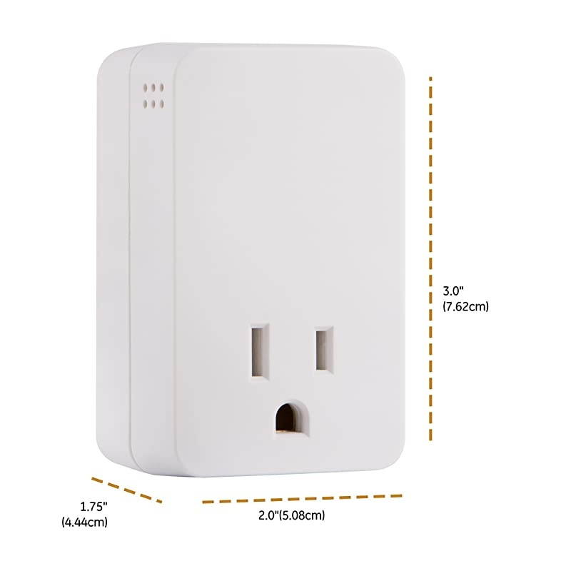 UltraPro Sur Protector with Audible End of Service Alarm 2 Pack Fits Behind HardtoReach Areas 1 Outlet 1080 Joules Protection Rating 53868 White