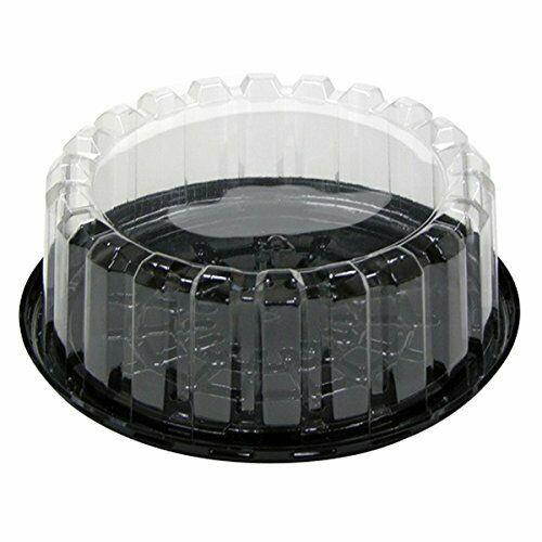 Pactiv YEH8-9702, 7-Inch Plastic Black Cake Container With Dome Lid 100PCS