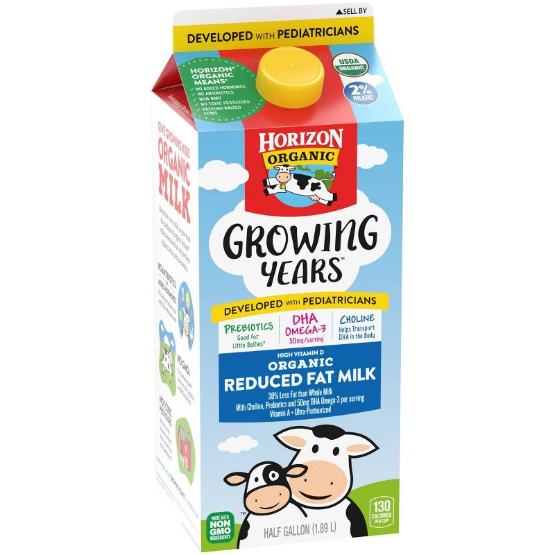 Horizon Organic Growing Years 2% Milk - 0.5gal