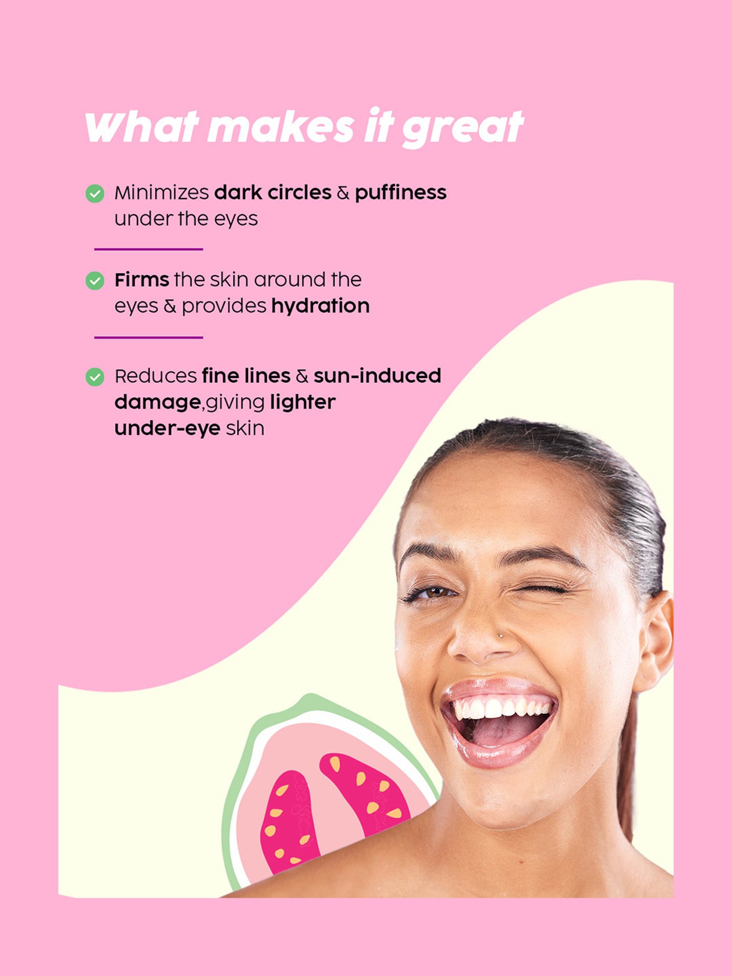 PLIX THE PLANT FIX Guava Fresh Eyes Puddin' Under Eye Gel - 15 gm