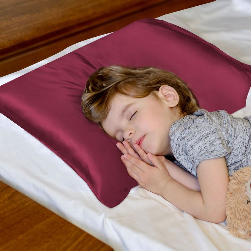 1 Pc 20&rdquo; x 30" Silk for Facial Beauty and Hair Pillow Case Black - PiccoCasa