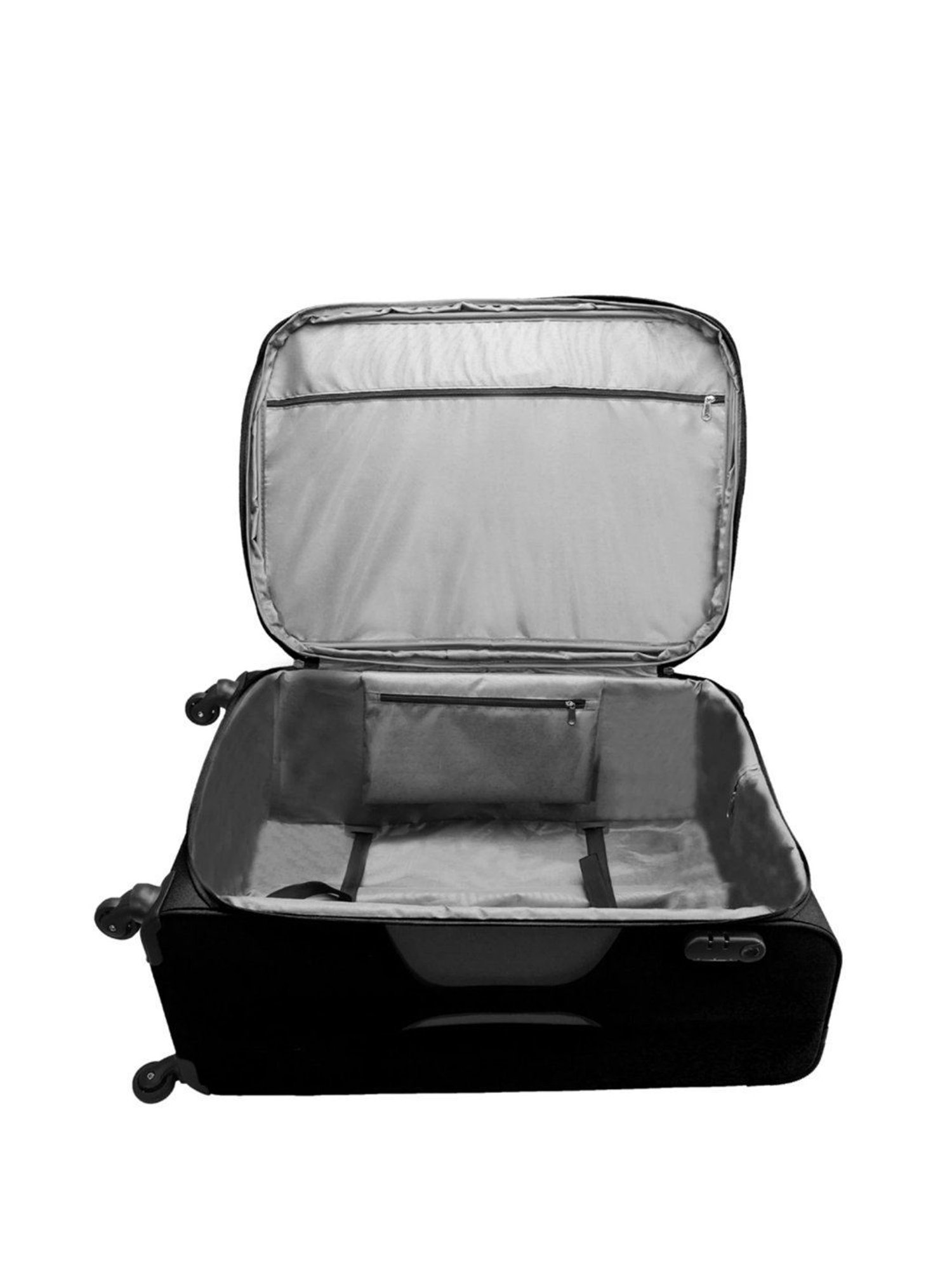 Carriall Black 4 Wheel Small Soft Cabin Trolley - 36 cm