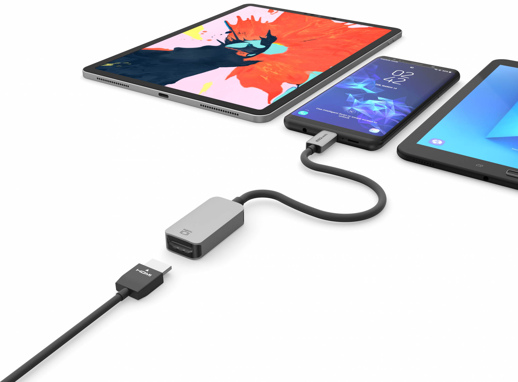 EZQuest USB-C to HDMI 4K, 60Hz Adapter Space Gray - X40016