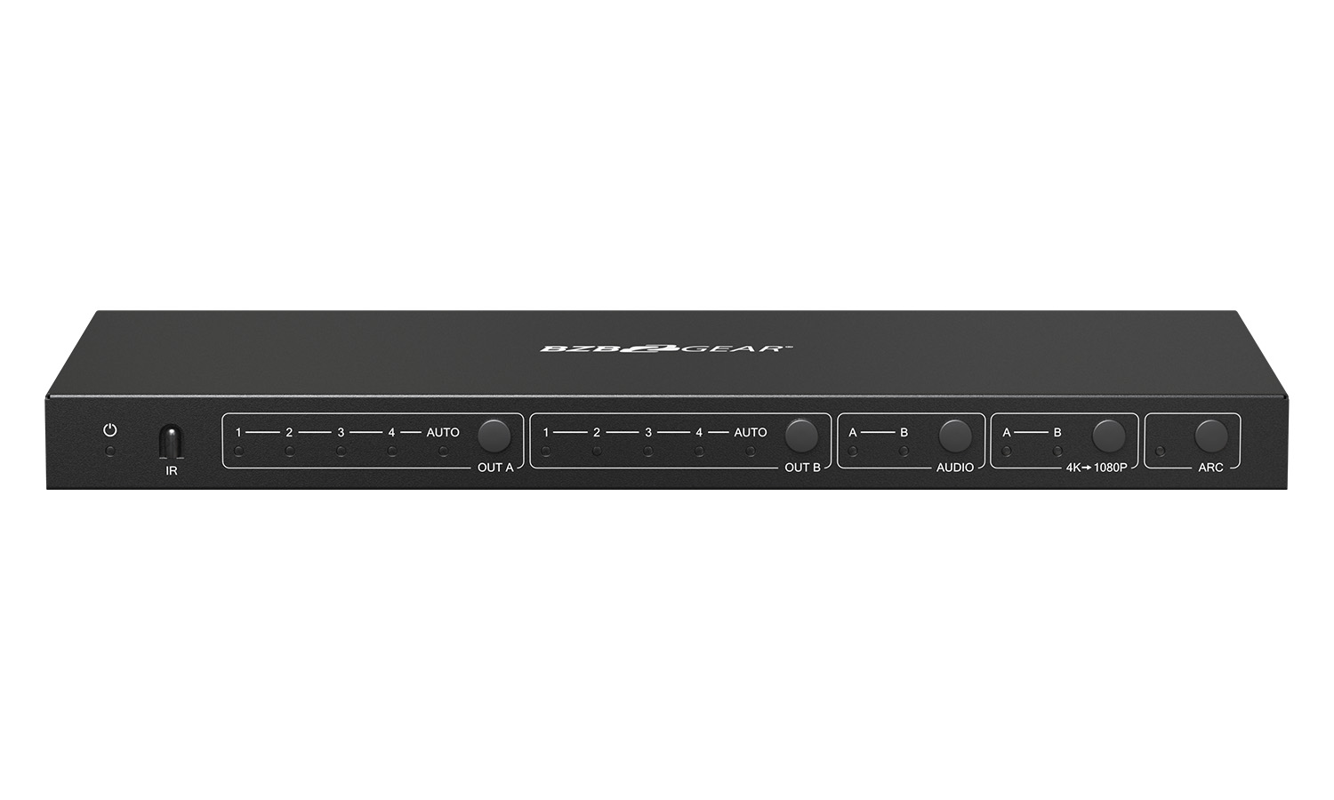 BZBGEAR 4X2 HDMI 4K 60Hz 18Gbps Matrix Switcher with Audio/Downscaling Support