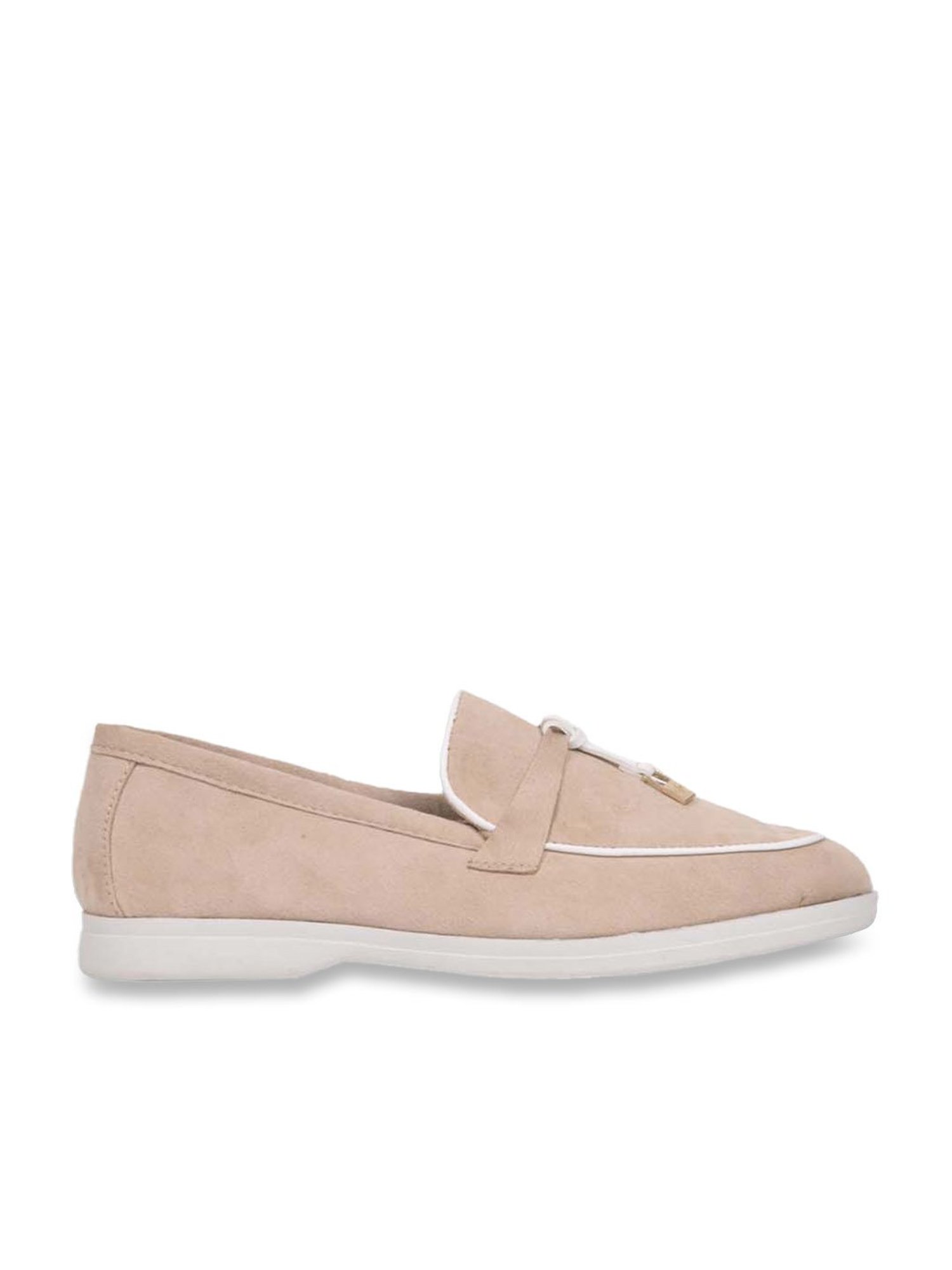 Jove Women's Beige Casual Moccasins