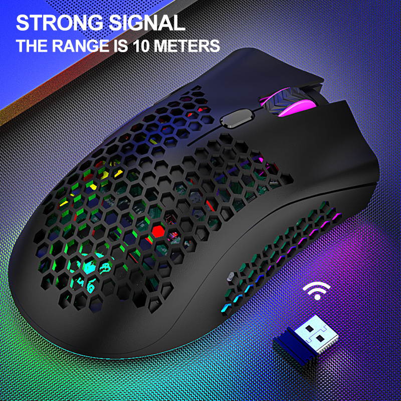 X3 E-sport Wireless Mouse RGB Dual Mode Gaming Mechanical Macro Computer Notebook Mouse Ultralight Honeycomb Shell Mouse