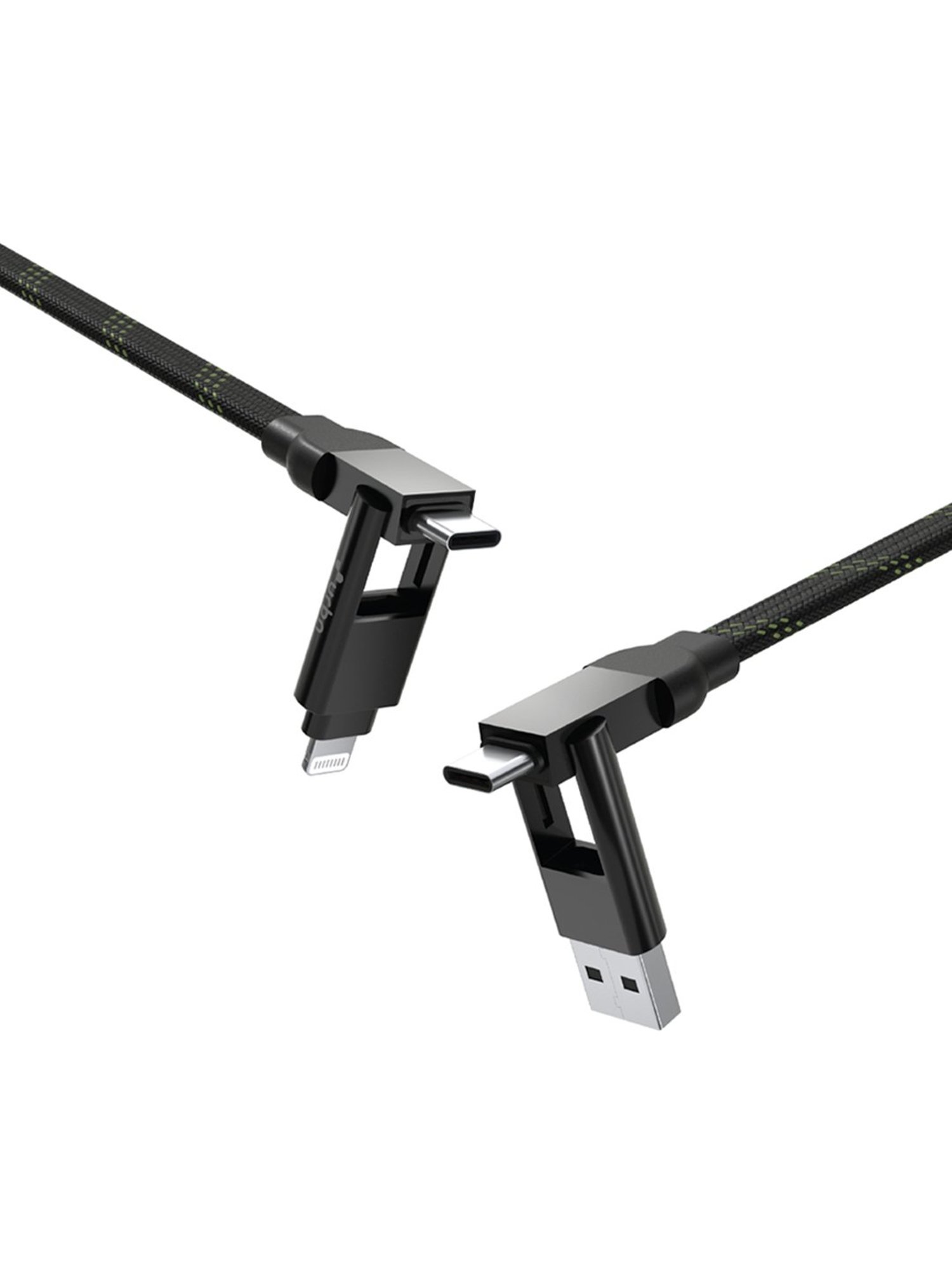 URBN 4 in 1 Quad Cable, Apple MFi Certified Type C to Lightning,USB to LTG, Type C to C (Camo)