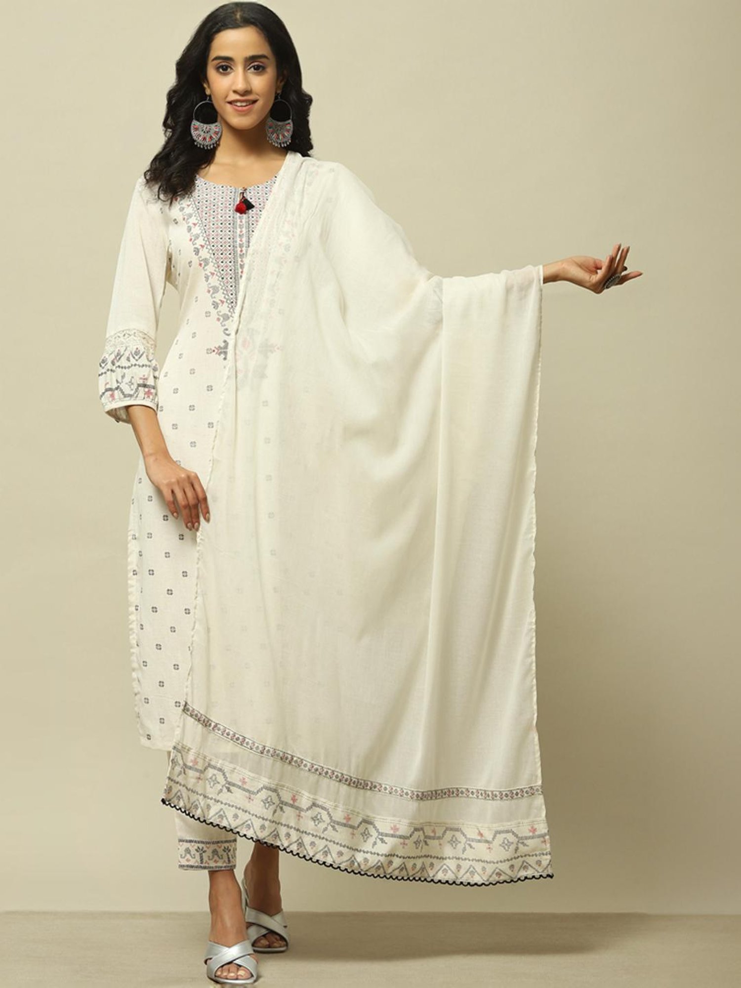 Stylum Multicolor Block Print Dupatta