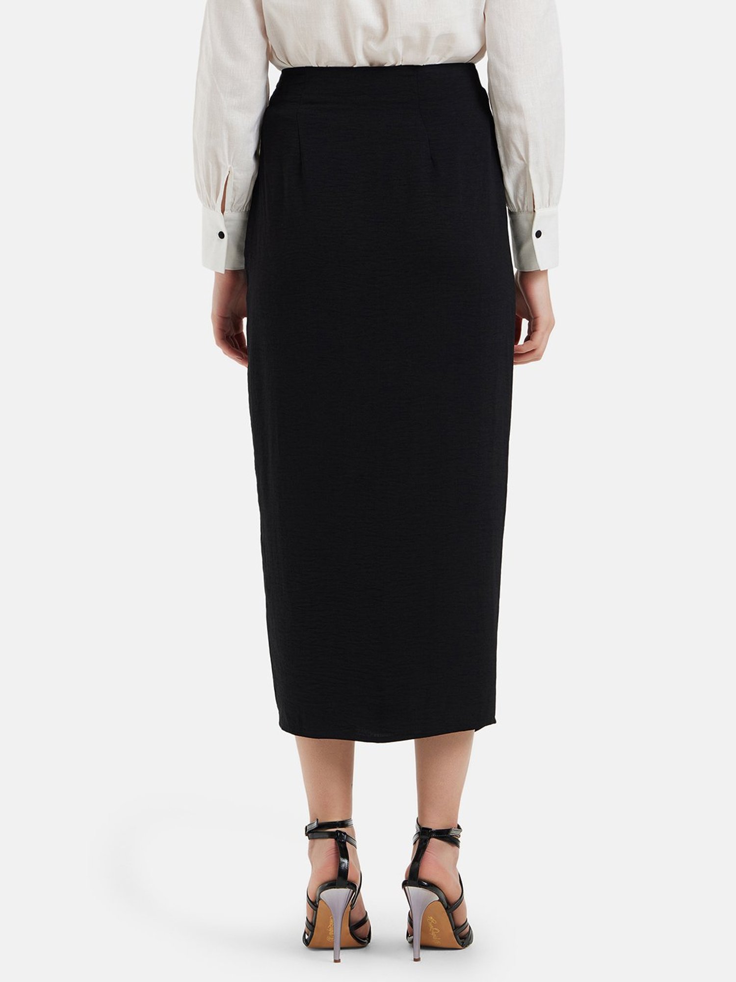 Belle Fille Sky Blue & Beige Printed Skirt