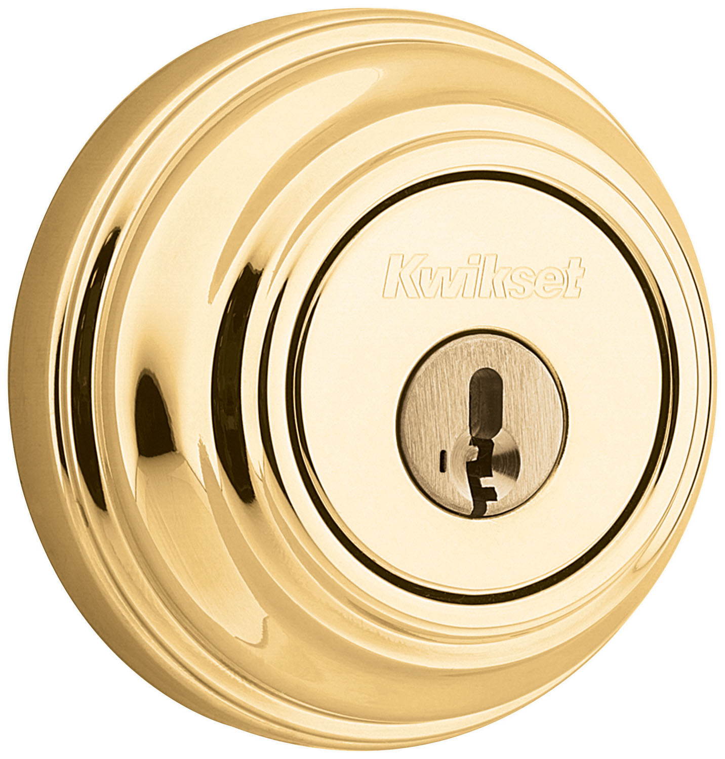 Kwikset 99800-120 980 Single Cylinder Deadbolt feat SmartKey in Polished Brass
