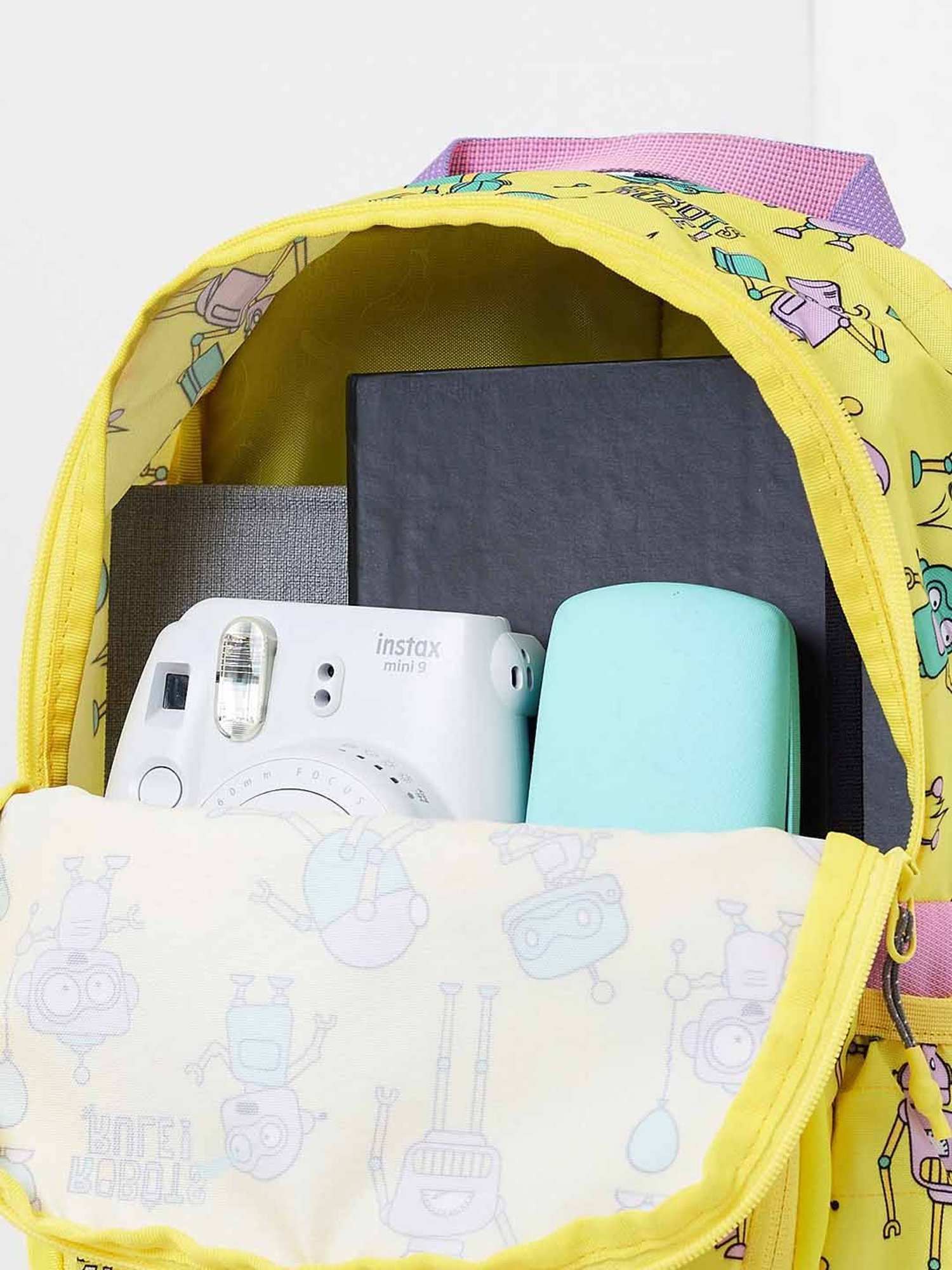 Wiki Back to School Champ 1 Yellow Polyester Printed Backpack - 11 Ltrs