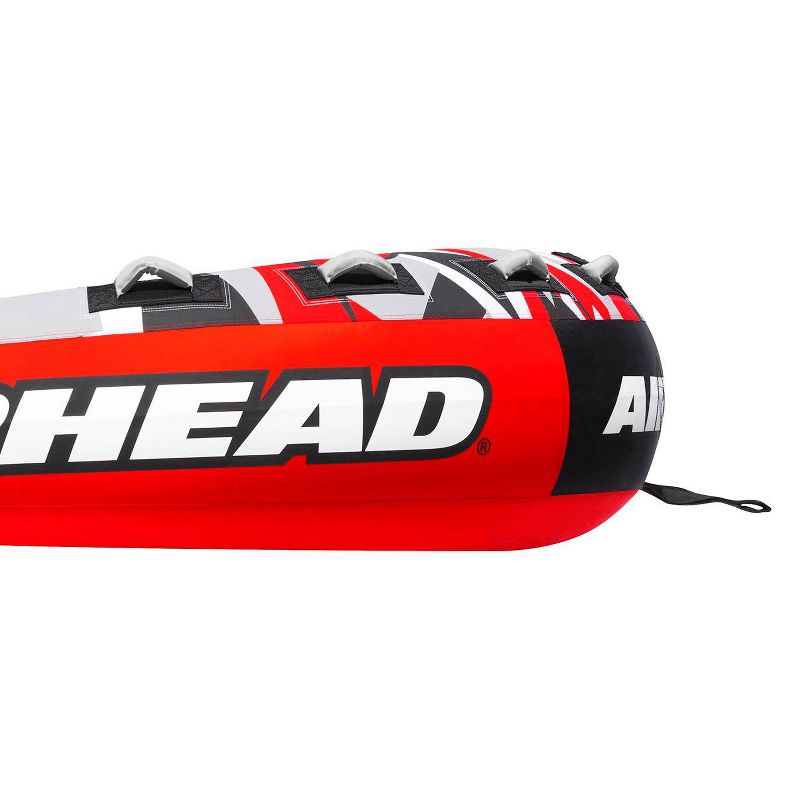 Airhead Mega Slice Inflatable 4 Rider Towable Tube Raft with Buoy Booster Ball