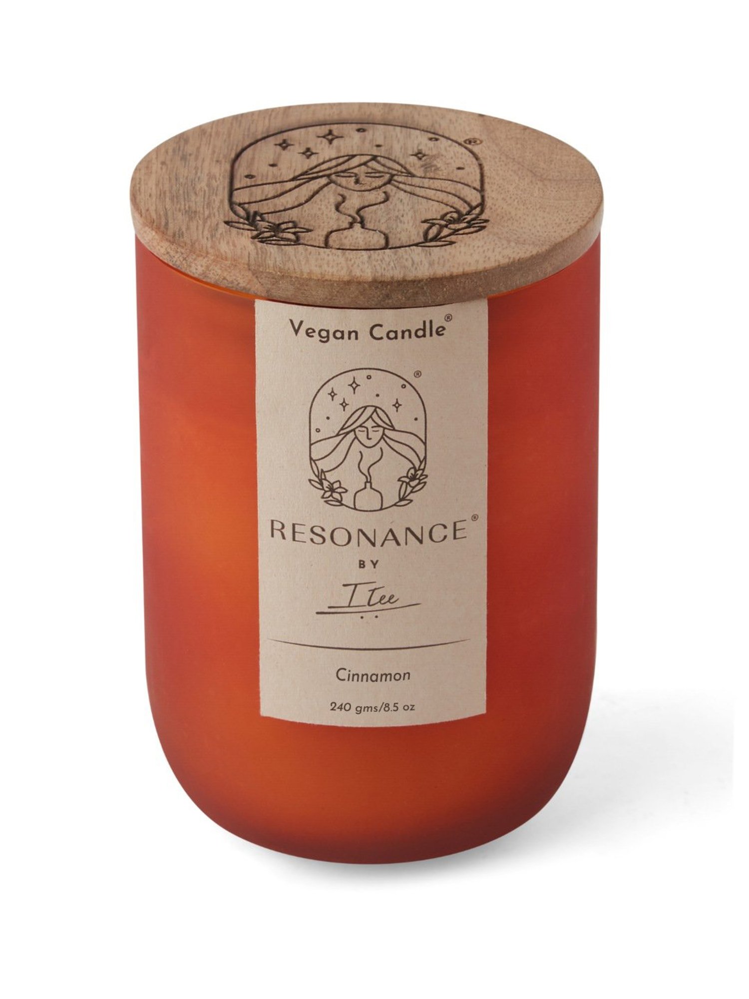 Resonance White Soy Wax Cinnamon Aromatherapy Candle