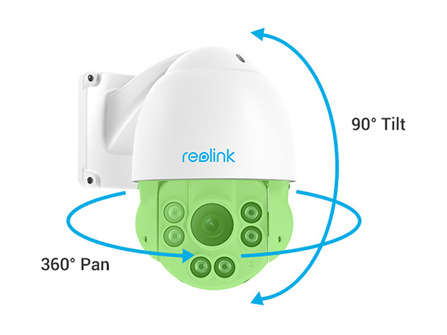 Reolink 5MP HD PTZ PoE IP Outdoor Security Camera, Pan Tilt 4X Optical Zoom Dome Camera IP66 Waterproof IR Night Vision Remote Access Motion Detection, RLC-423