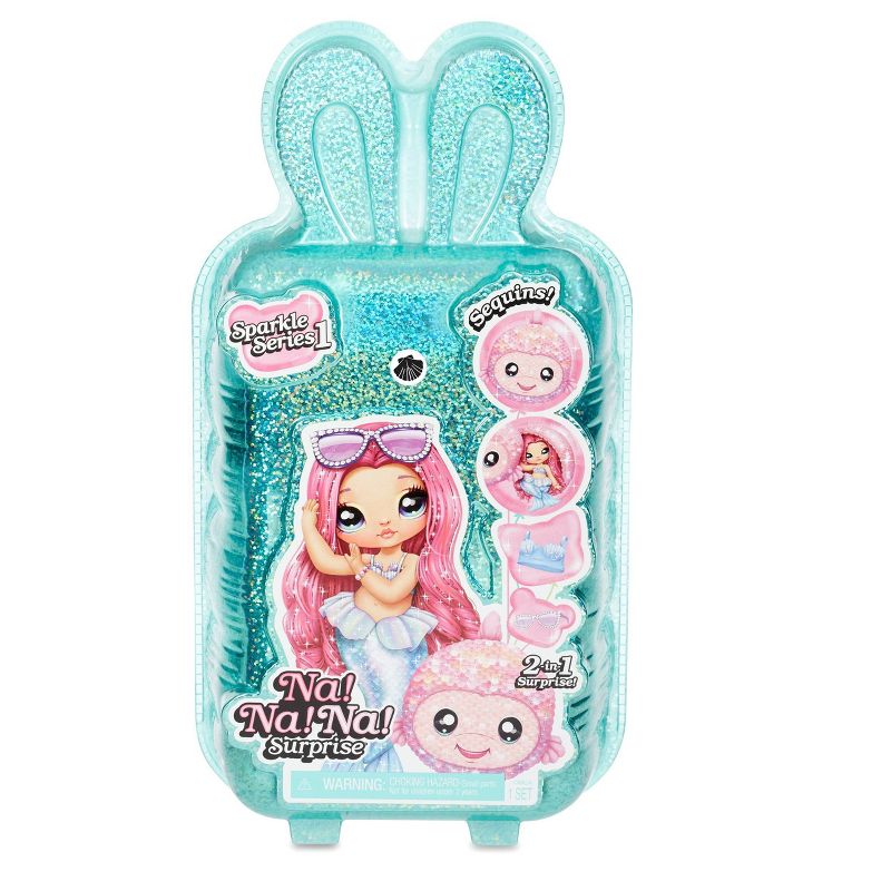 Na! Na! Na! Surprise 2-in-1 Fashion Doll and Sparkly Sequined Purse Sparkle Series – Marina Jewels 7.5" Mermaid Doll