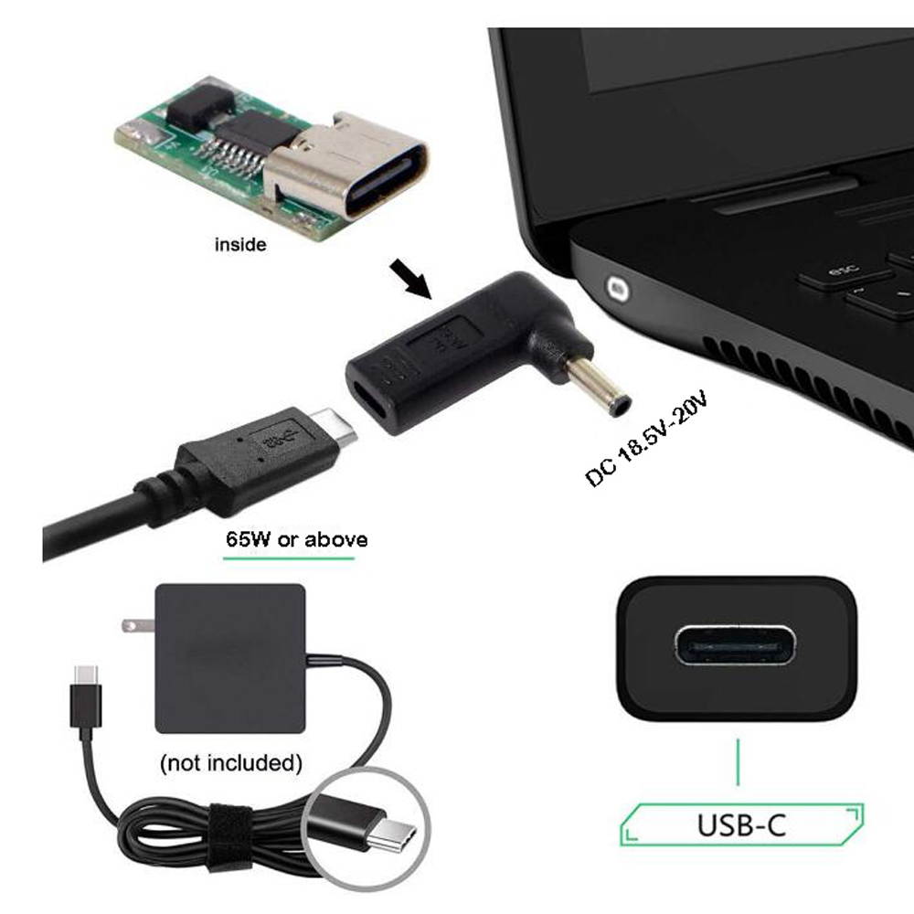 Laptop Charger Adapter Converter USB C Type C Female to 3.0x1.1mm DC Tip for  Acer Aspire S3 S5 S7 Iconia Tab W500 W700  Asus Zenbook UX21 UX21E UX31 Transformer Book T200 T200T T200TA T300CHI T300