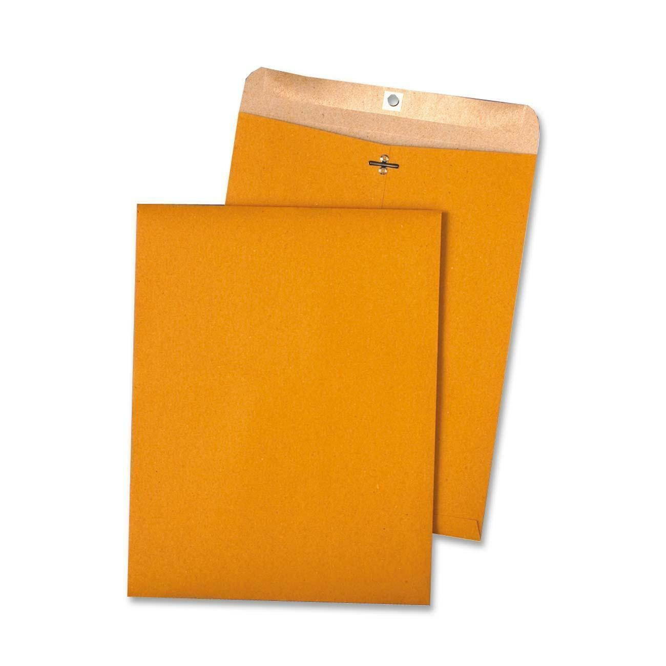 Quality Park Clasp Envelope - Clasp - 9" X 12" - Clasp - Paper - 100/box - Kraft