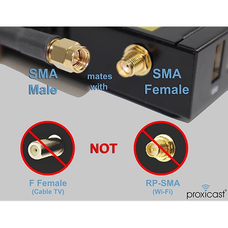 50 ft LowLoss Coax Extension Cable 50 Ohm SMA Male to N Male for 3G4GLTEHamADSBGPSRF Radio to Antenna or Lightning Arrester Use Not for TV or WiFi