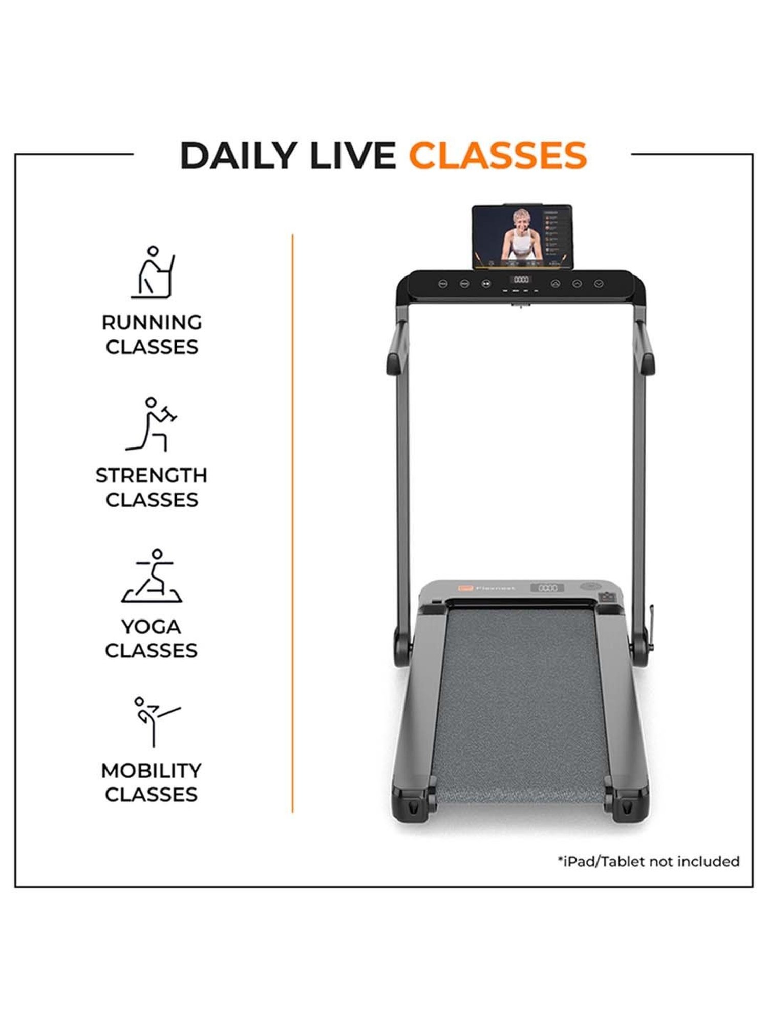 Flexnest Flexpad 2-in-1 Smart Foldable Treadmill with Remote for Home Gym Workout