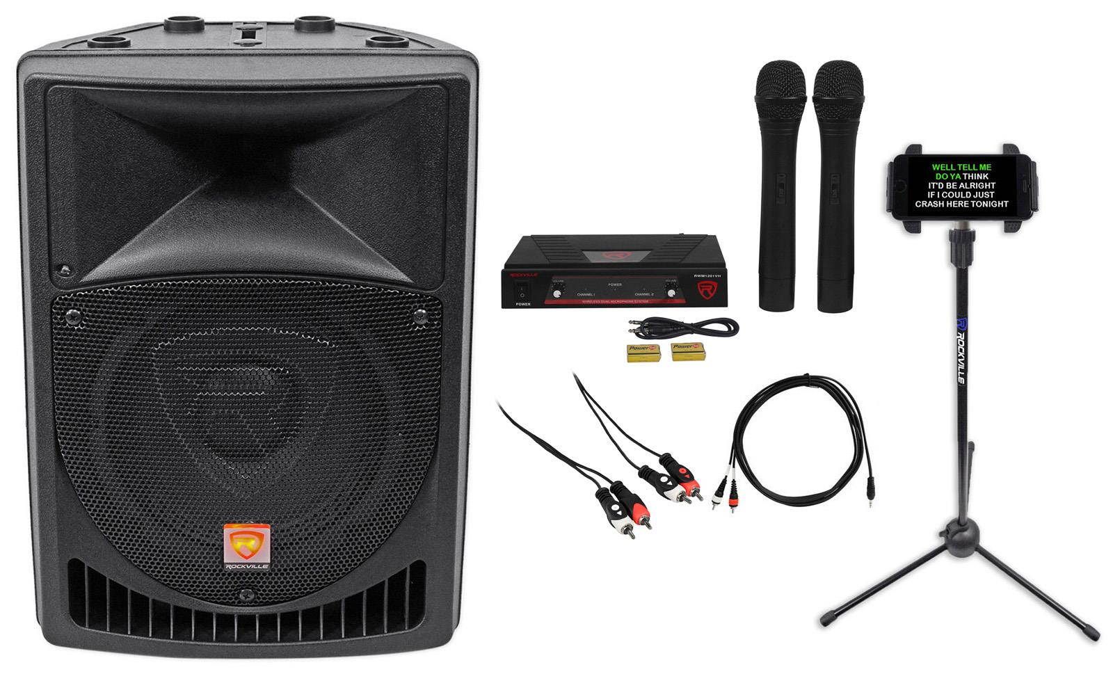 Rockville Pro 8" Karaoke Machine/System 4 ipad/iphone/Android/Laptop/TV/Tablet