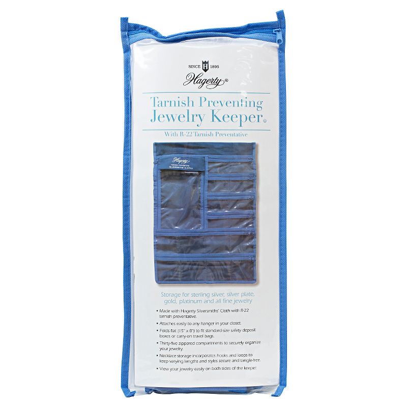 Hagerty Zippered 35 Pouch Jewelry Keeper made from Hagerty Silversmiths' Cloth with R-22 Tarnish Preventative