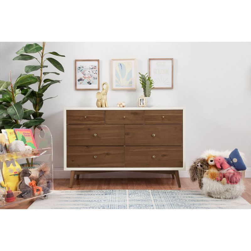 Babyletto Palma 7-Drawer Double Dresser - Walnut
