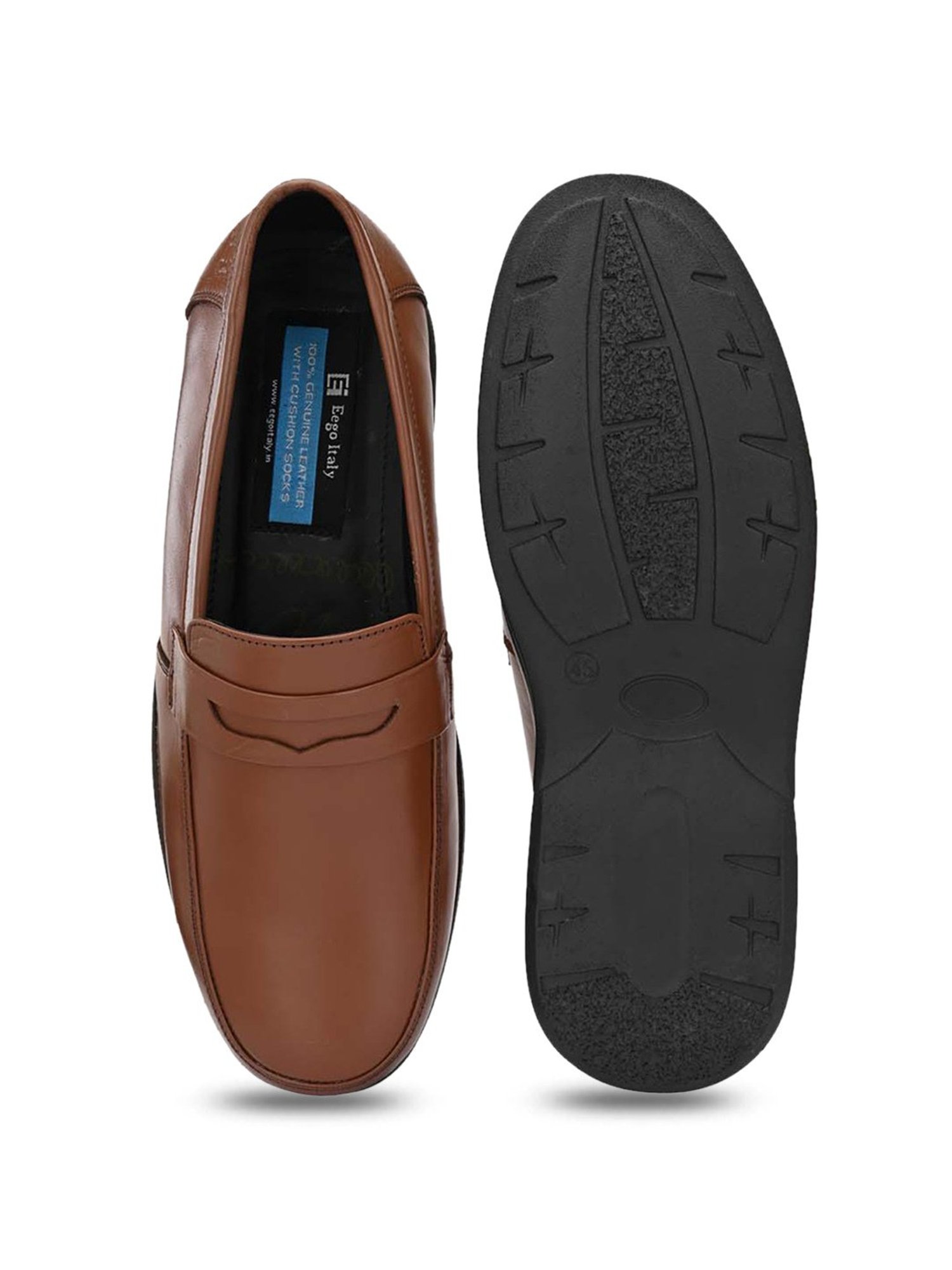 Eego Italy Men's Brown Formal Loafers