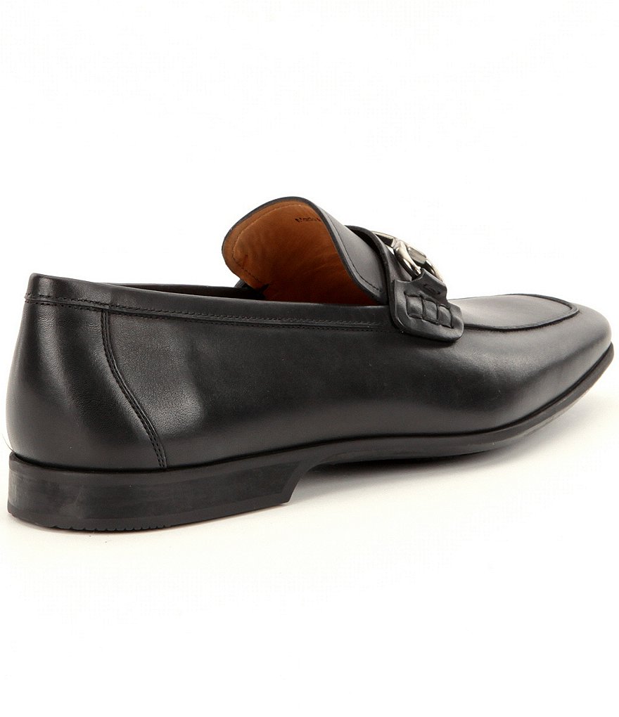 Magnanni Men's Rafa 2 Leather Bit Buckle Detail Moc-Toe Dress Shoes
