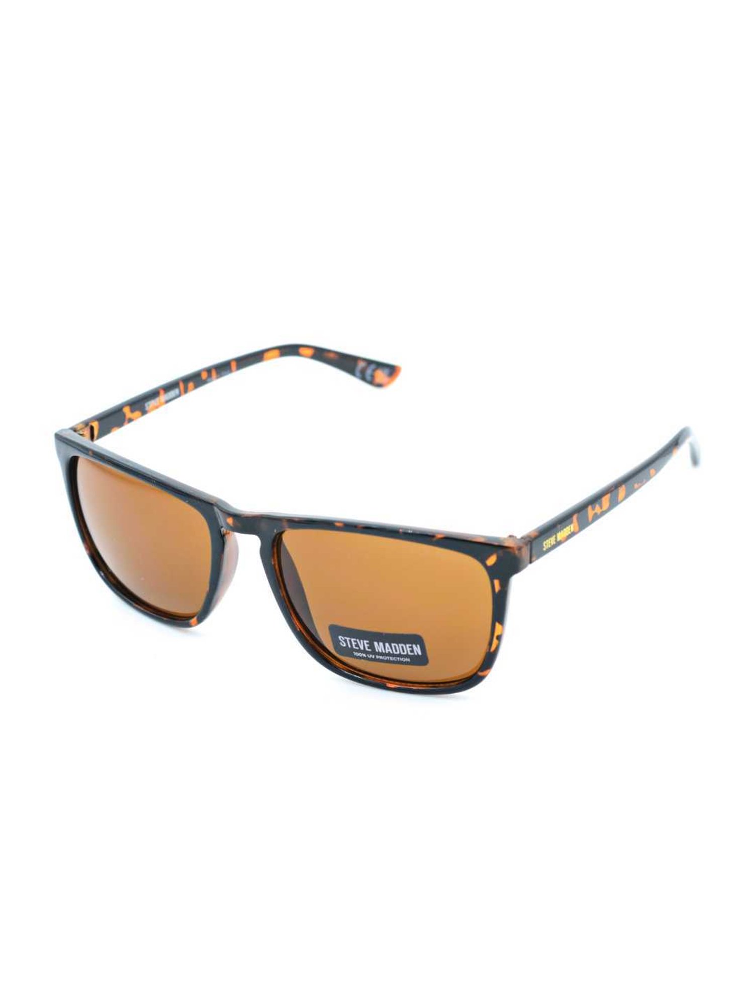 STEVE MADDEN Brown Oversize Irregular Sunglasses for Men