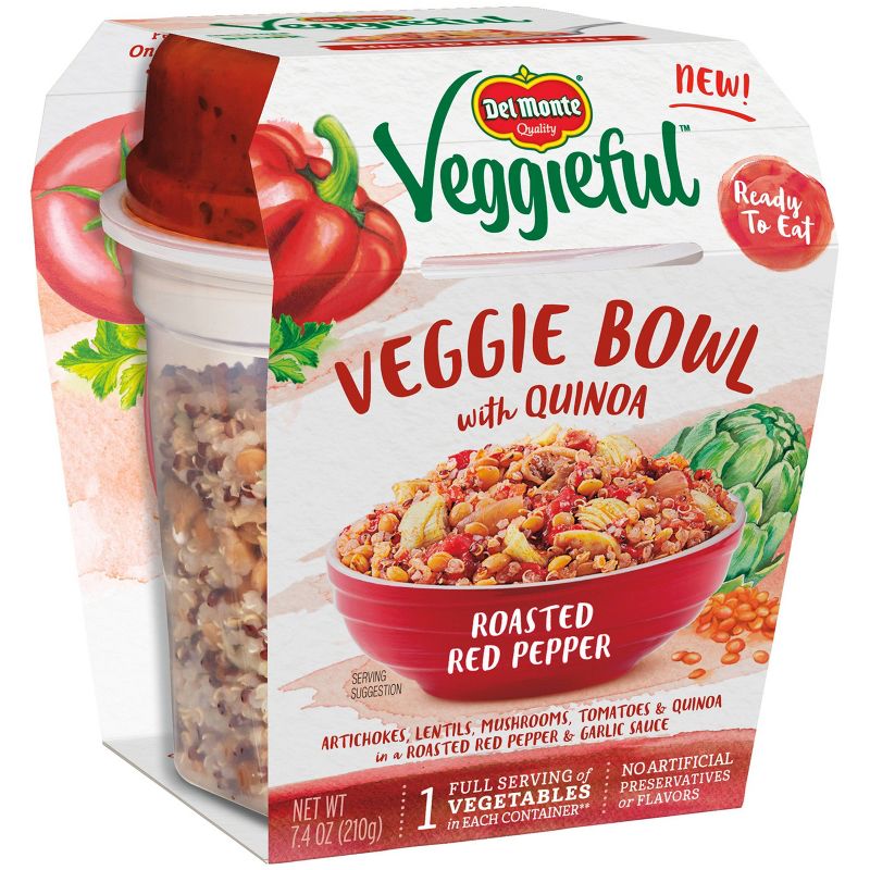Del Monte Veggieful Bowl Roast Red Pepper - 7.4oz