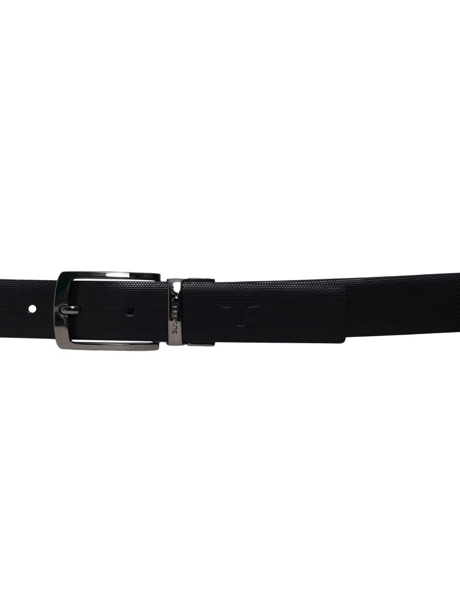Bulchee Black & Brown Leather Textured Reversible Belt