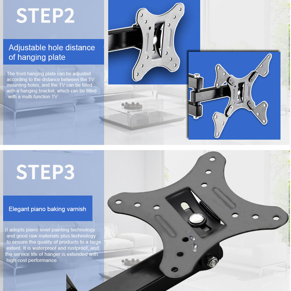 TV Bracket for 14"-37" inch Living Room Bedroom Wall Mount Universal Adjustable Angle