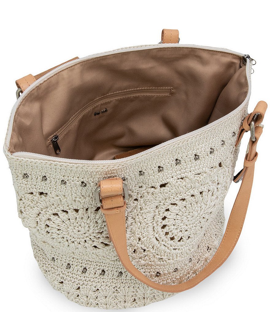 The Sak Silverwood Crochet Gen Shopper Tote Bag