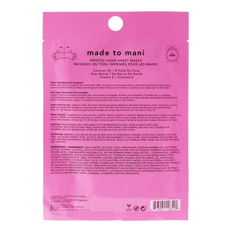 Holler and Glow Made to Mani Printed Hand Mask