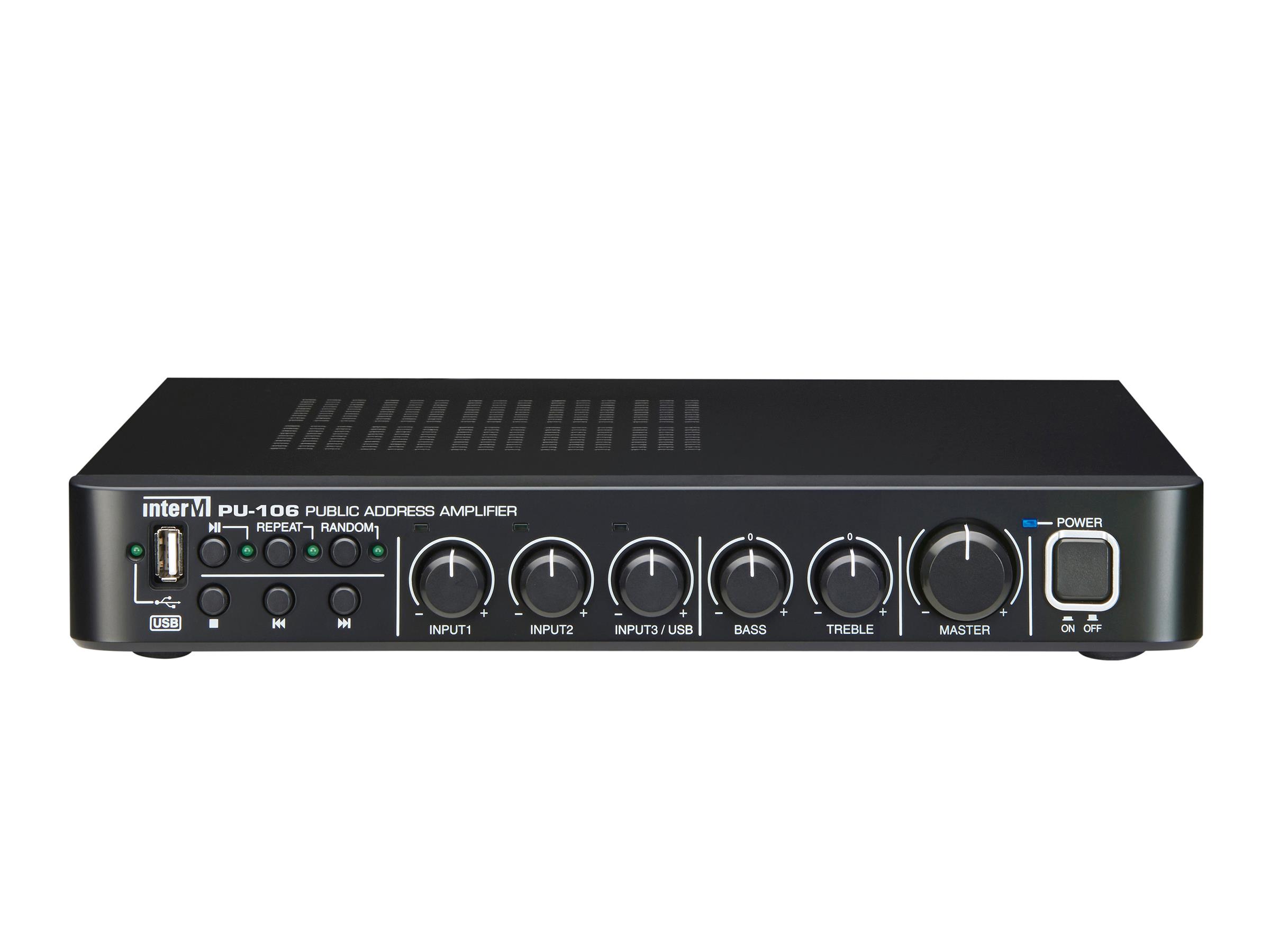 Inter-M PU-106 60W Compact Mixing Public Adress Amplifier with Line/Mic/RCA Input