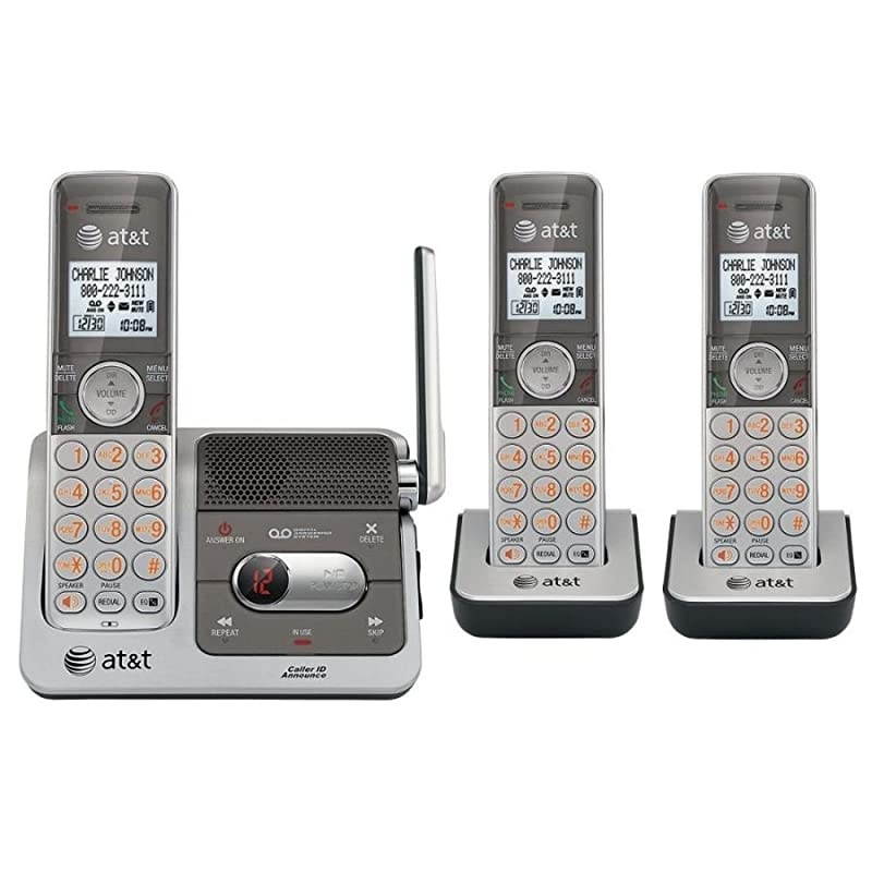 CL82301 DECT 60 Cordless Phone SilverGrey 3 Handsets
