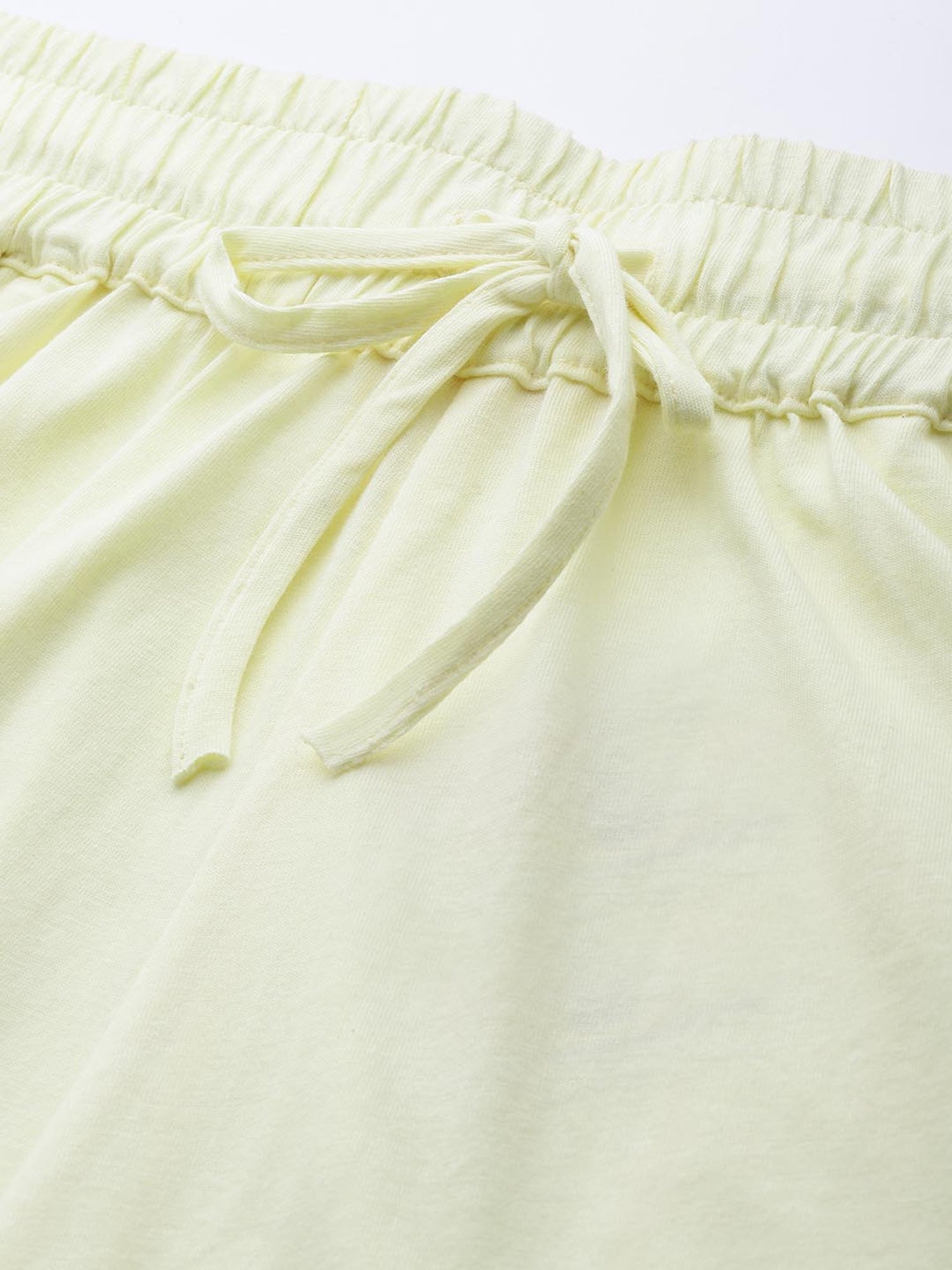 theRebelinme Yellow Cotton Shorts