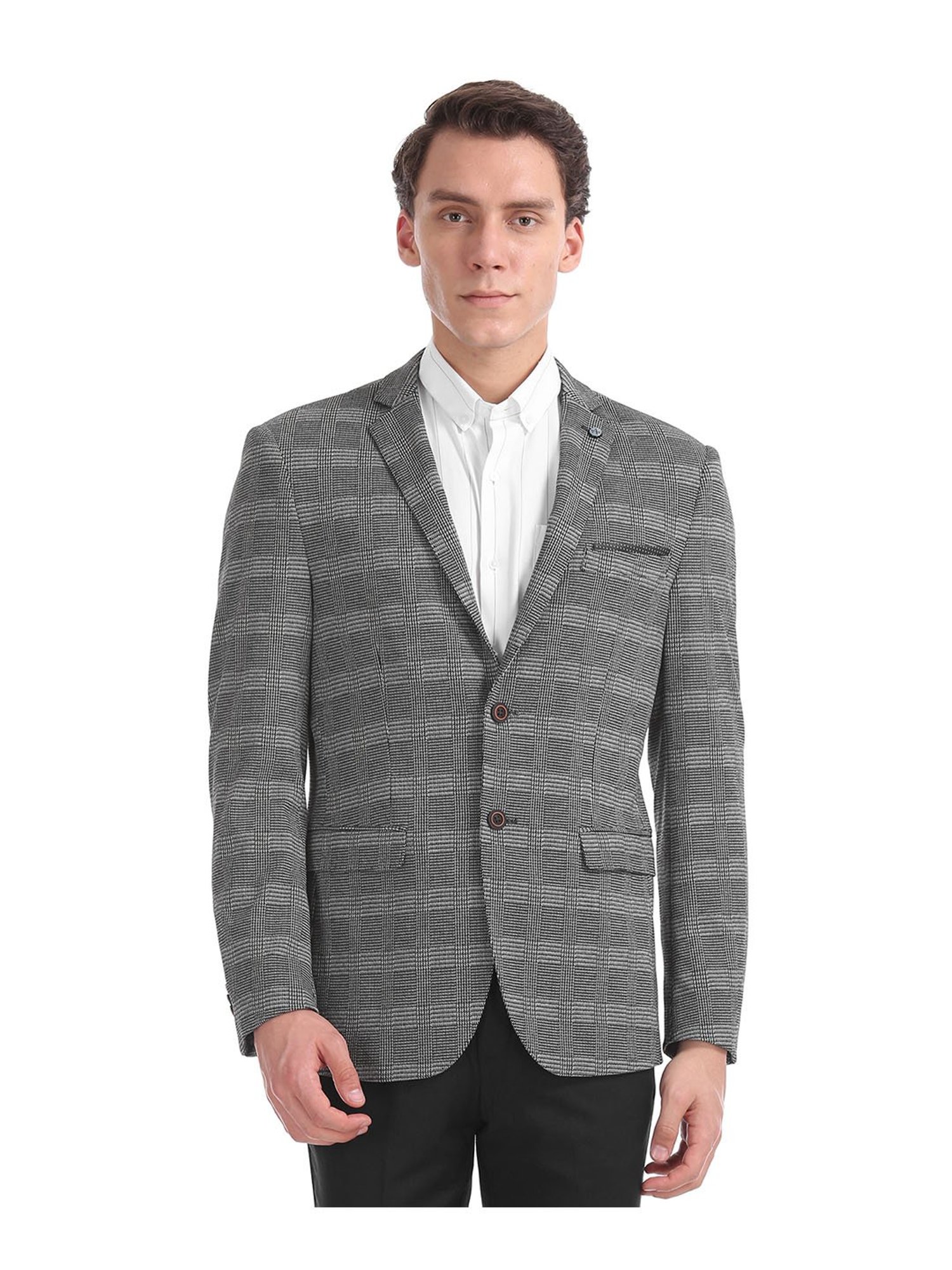 Arrow New York Grey Checks Blazer