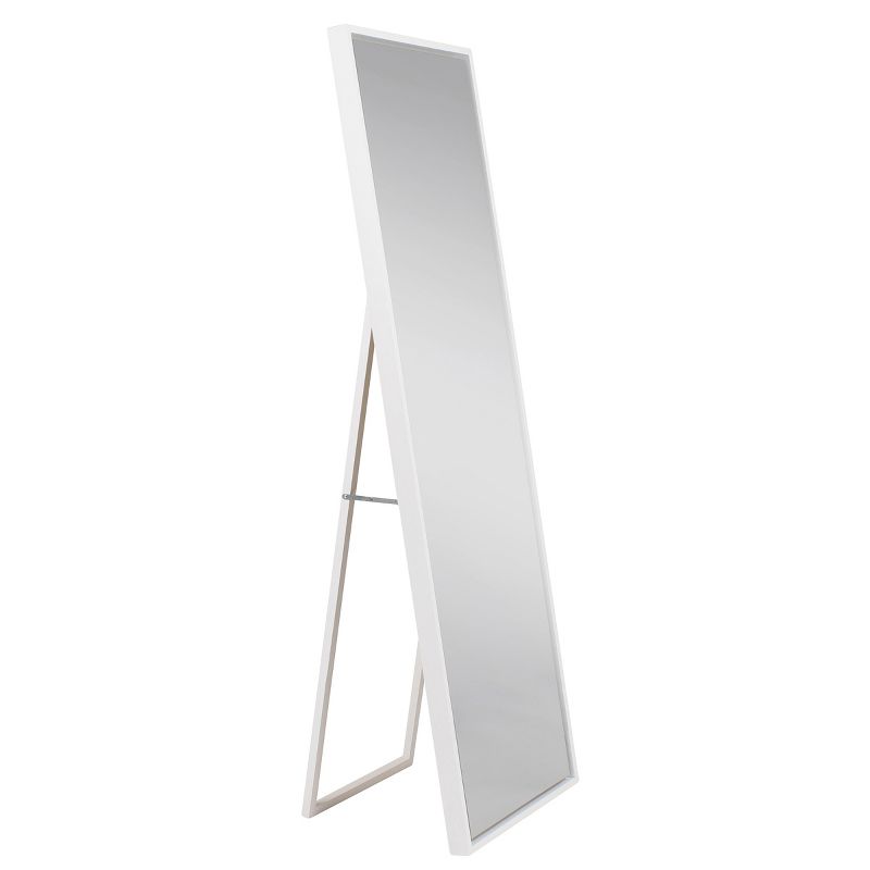 30" x 66" Dove Graywash Framed Full Length Floor/Leaner Mirror - Amanti Art