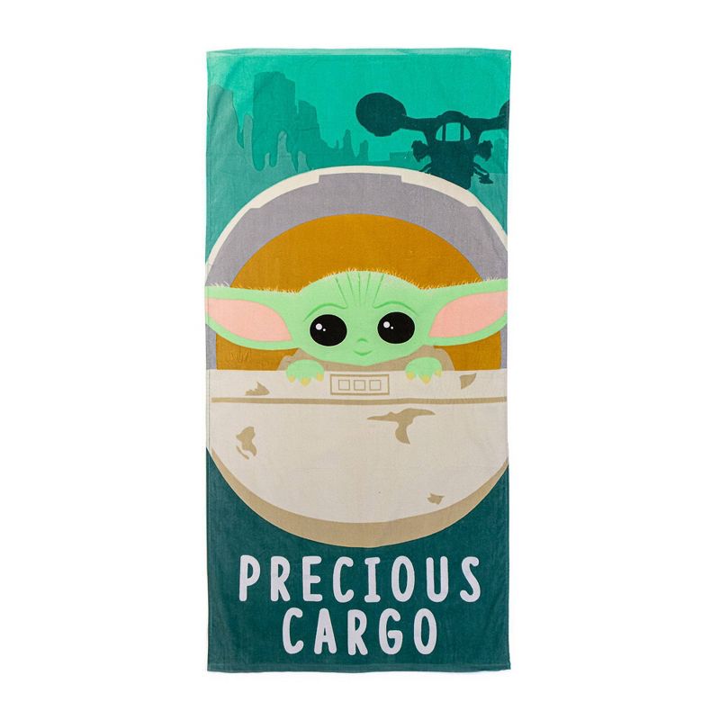 Star Wars: The Mandalorian Precious Cargo Beach Towel Green