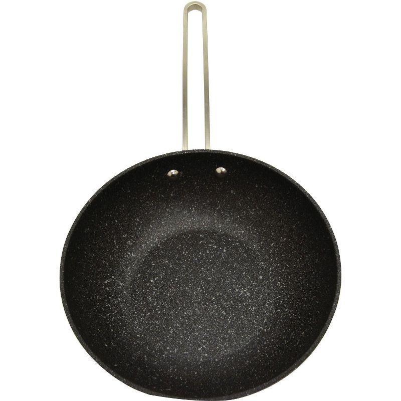 The Rock Wok Pan with Stainless Steel Wire Handle - 7.25"