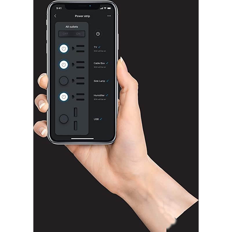 Surge 4-Outlet, 2 USB Smart Extension Cord, Surge Protector Cord Extender, Works with Alexa and Google Assistant, Requires 2.4 GHz Wi-Fi, 3 Feet